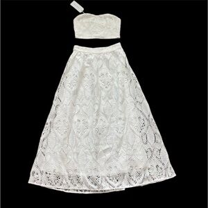 Vogue Vibes Women‎ Skirt And Top White Set Size S (0668)
